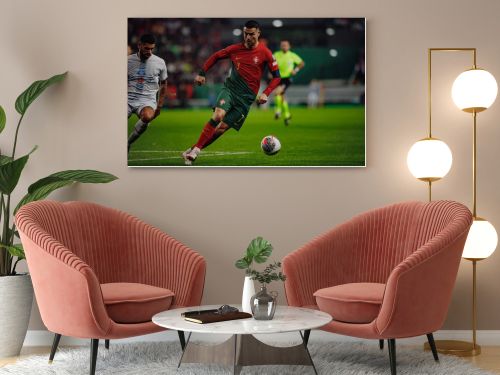 Cristiano Ronaldo  during UEFA Euro 2024 qualifying game between  national teams of Portugal and Iceland, Estadio Jose Alvalade, Lisbon, Portugal. (Maciej Rogowski)