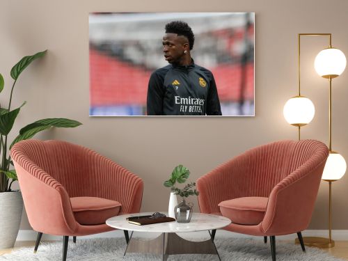 Vinicius Junior  during  Official training before UEFA Champions League 2024 final game between Borussia Dortmund and  Real Madrid at Wembley Stadium, London, United Kingdom (Maciej Rogowski)