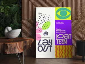 Vibrant poster set featuring creative typography and abstract elements. Includes retro-inspired graphics, minimalist layouts, and modern vector illustrations in a trendy style.