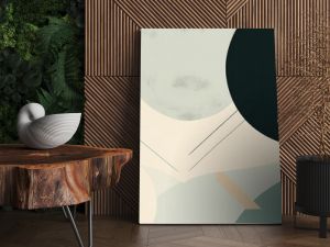 Minimalist abstract wallpaper with geometric shapes