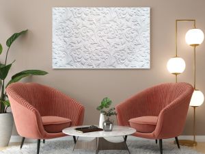 Plaster background floral pattern