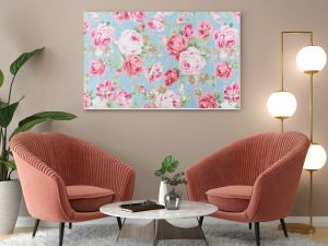 Retro rose fabric background