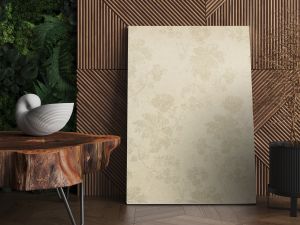 Beige botanical wallpaper background