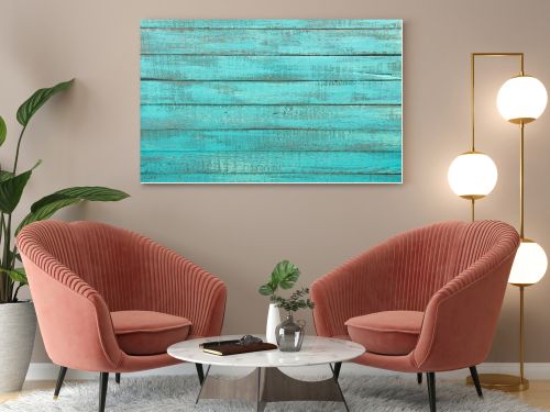 Turquoise wooden background