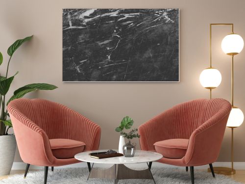 Close up Beautiful black marble texture background