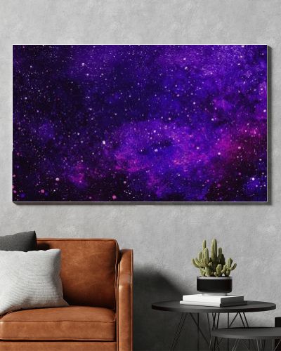 Cosmic illustration. Beautiful colorful space background. Watercolor