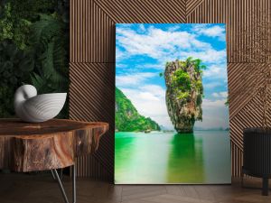 Stunning amazed nature scenic landscape James Bond island Phang-Nga bay, Famous fantastic landmark travel Phuket Thailand Tourism beautiful destination popular place Asia, Summer holiday vacation trip