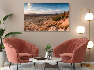 Panoramic landscape photo views over the kalahari region in South Africa