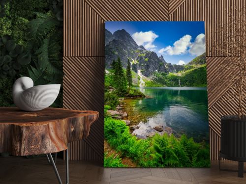 Amazing landscape of the Eye of the Sea Lake in Tatra Mountains, Poland