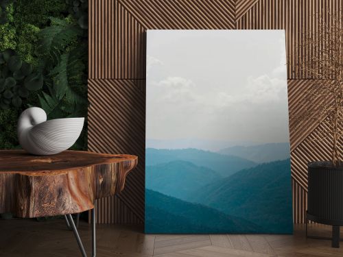 tranquil mountain valley against sky white white clouds 