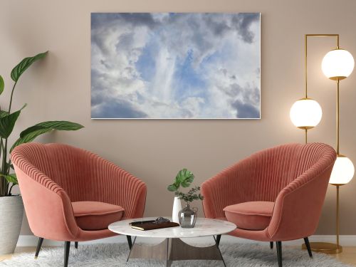 blue sky background with grey clouds 