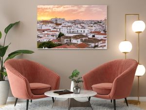 Sunrise panorama ancient town centre of Lagos, Algarve, Portugal