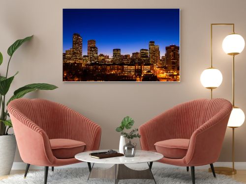 Denver Skyline at Blue Hour Mar 2013