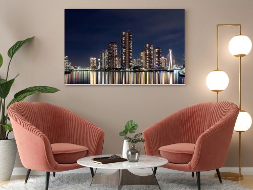 Beautiful Tokyo night view and reflection