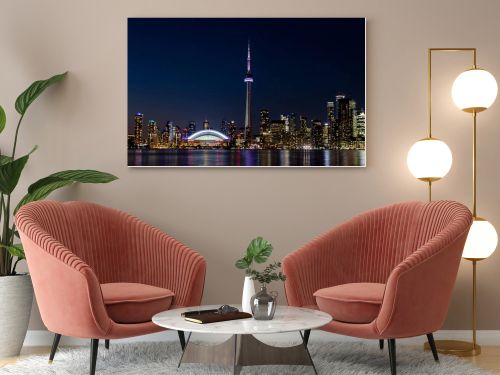 Night view of downtown Toronto, Ontario, Canada