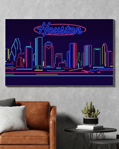 Houston Texas night skyline