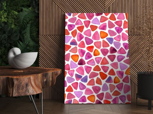 Seamless pattern with pink shapes. 