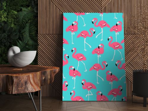 Pink flamingos pattern