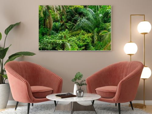 Lush tropical green jungle 