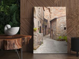 Old streets in the town of Sorano, Italy