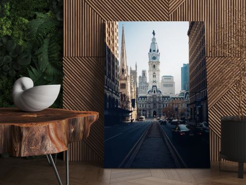 Broad Street  and City Hall, in Philadelphia, Pennsylvania. 