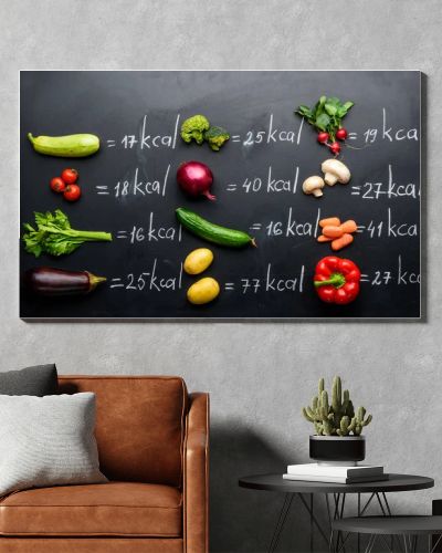 fresh vegetables and calories table