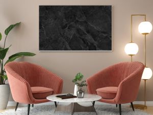 black marble background with gray veins