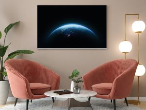 Planet Earth in outer space. Civilization. Elements of this image furnished by NASA