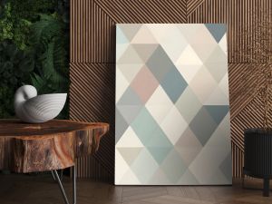 Minimalist Geometric Triangle Pattern in Muted Tones Abstract Background