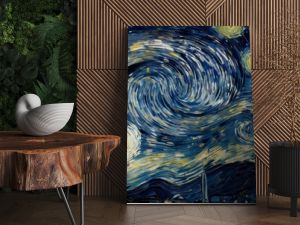 harmonious patterns swirling inAnAbstract Van Gogh Starry Night