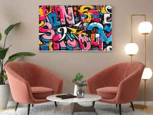 graffiti  colorful print