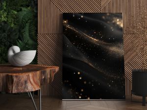 Elegant black and gold abstract background with sparkling texture, luxury design