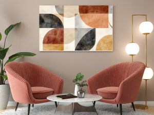 Muted Geometric Abstract Patterns Offering Modern Structured Design