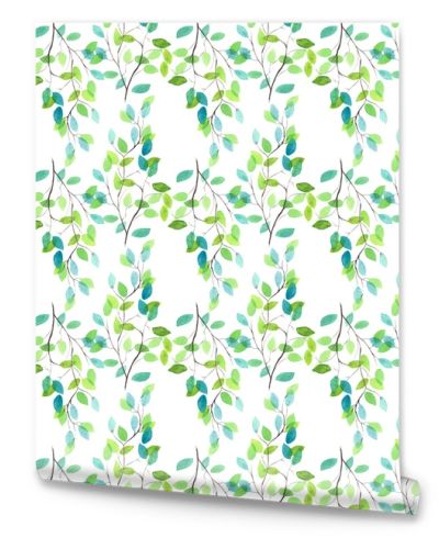 Watercolor seamless floral pattern. Flowers texture.