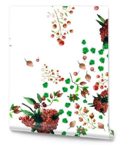 Watercolor seamless floral pattern. Flowers texture.