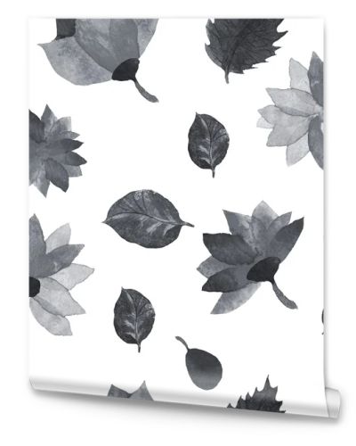Watercolor seamless floral pattern. Flowers texture.