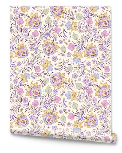 seamless pattern with abstract flowers.