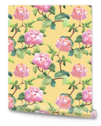 Watercolor floral seamless pattern