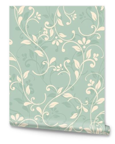 seamless floral pattern on green background. eps10