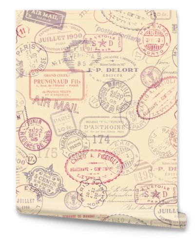 Background with vintage stamps