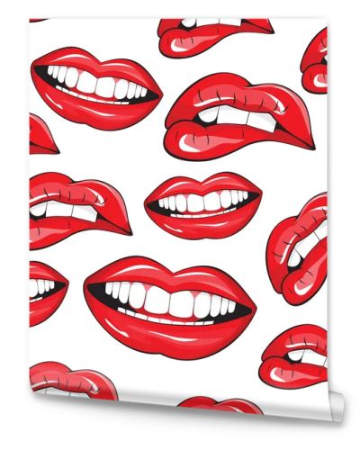 Lips seamless pattern