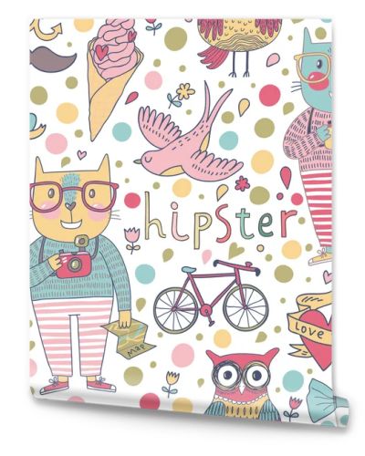 hipster cats, cameras, glasses, swallow, ice cream