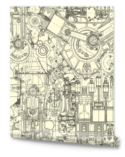 Drawing engine seamless pattern