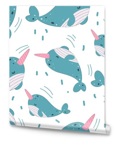 Adorable and fun ocean life seamless pattern