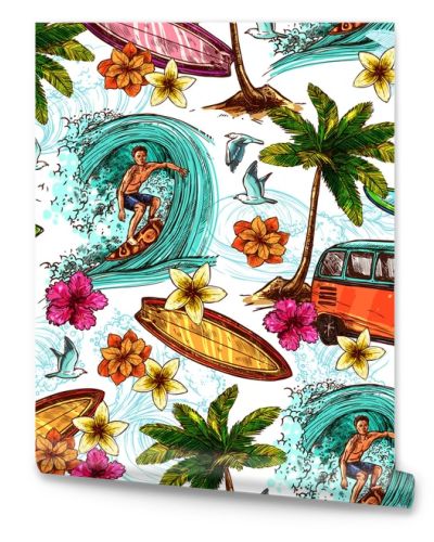 Surf Seamless Pattern