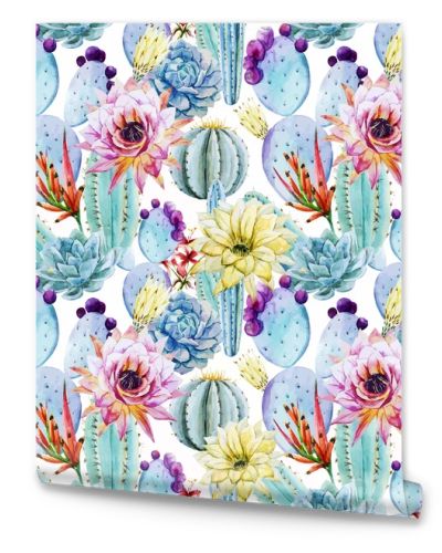 Cactus seamless patterns