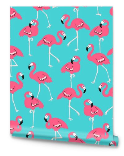 Pink flamingos pattern