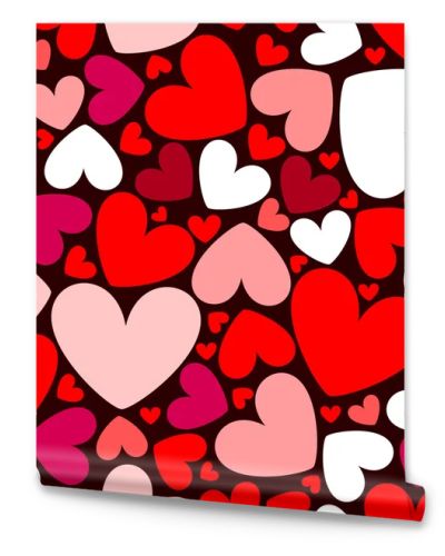 Seamless pattern with hearts