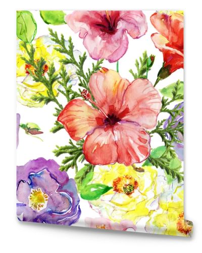 tropical floral painting pattern 