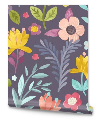 pattern with colorful flowers